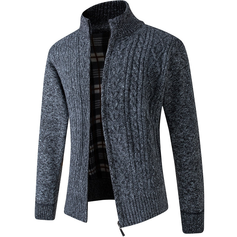 Pull homme tricoté avec zip pour chaleur et style