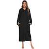 Robe de Nuit Zippée Chaude avec Capuche