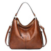 Sac Épaule en Cuir Classique Détails Or Sleek