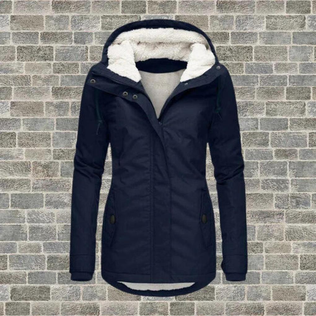 Manteau d'hiver avec capuche pour femmes – Couche pratique pour le froid