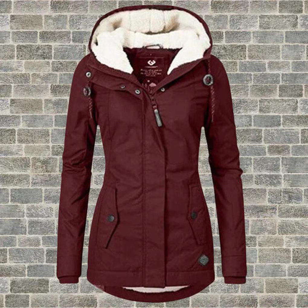 Manteau d'hiver avec capuche pour femmes – Couche pratique pour le froid