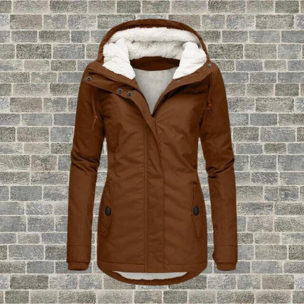Manteau d'hiver avec capuche pour femmes – Couche pratique pour le froid