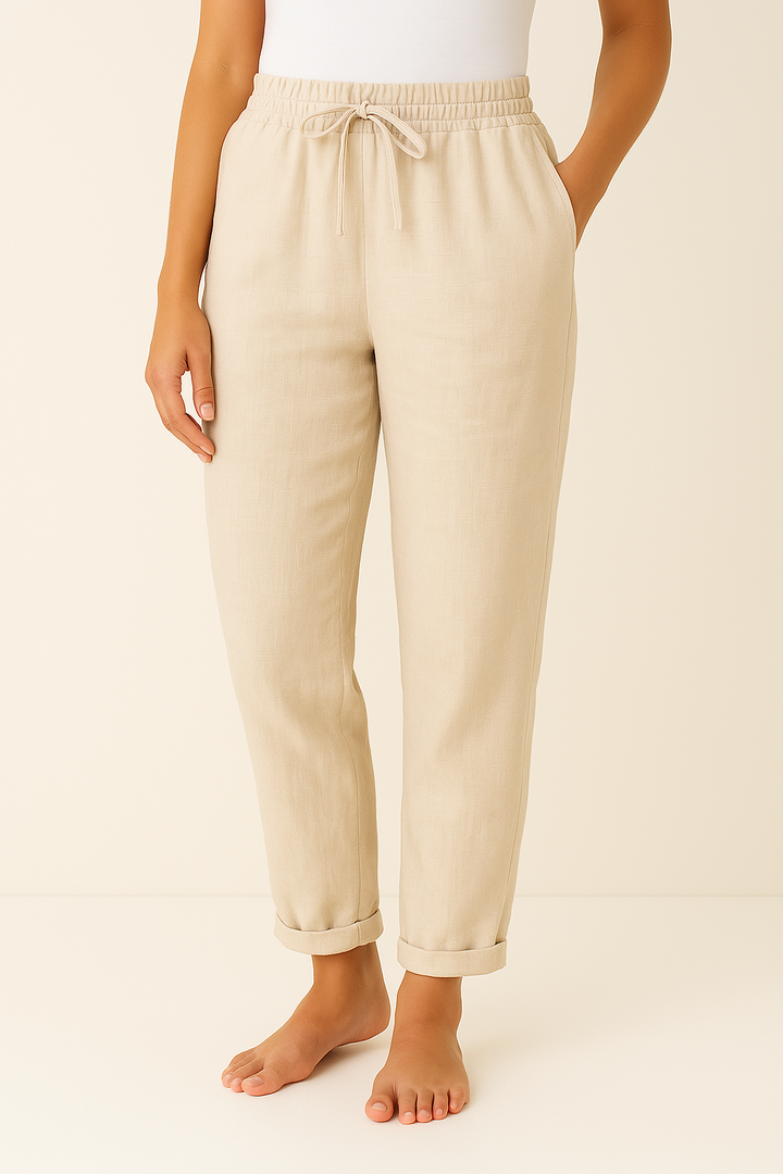 Pantalons en Mélange de Lin Élégance Sans Effort pour Chaque Occasion