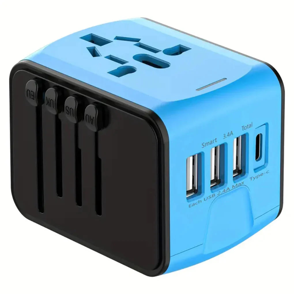 Adaptateur de prise de voyage international compact, sécurisé et rapide pour utilisation mondiale