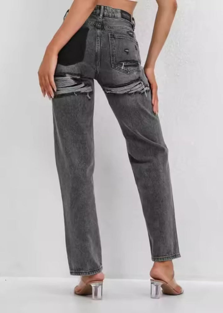 Jeans Vintage Déchirés pour Femmes