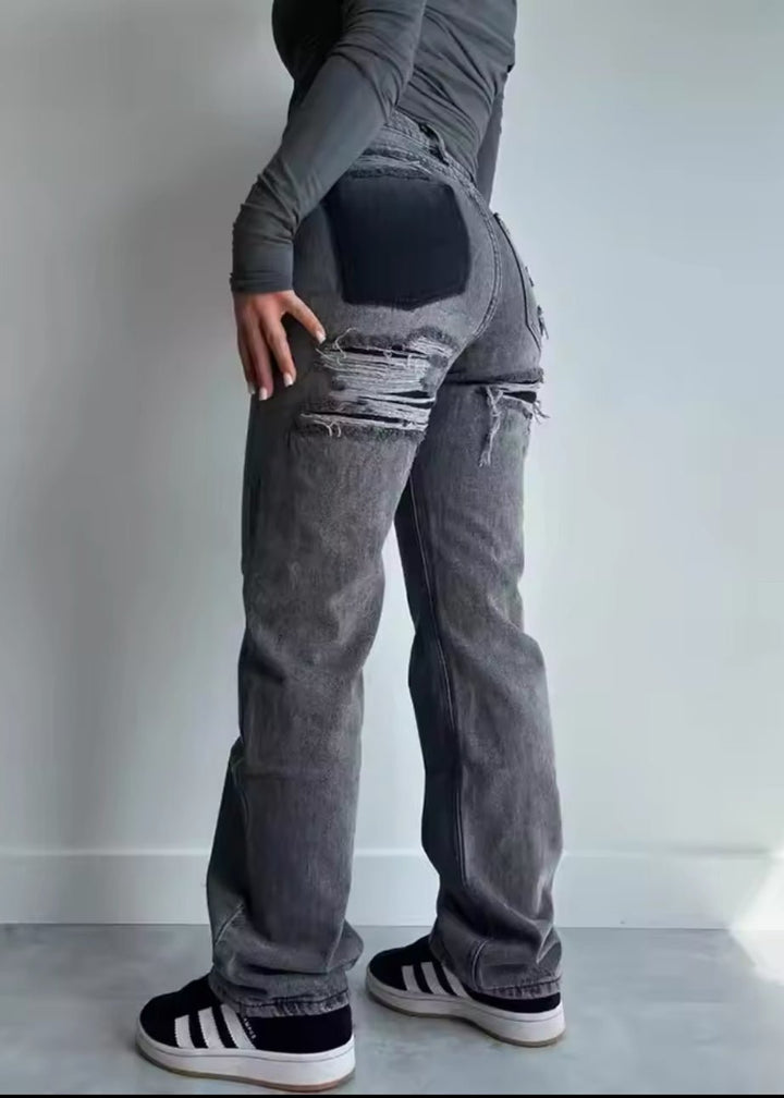 Jeans Vintage Déchirés pour Femmes