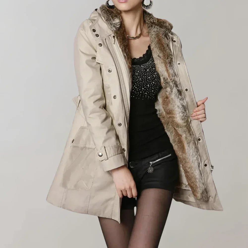 Parka Élégante pour Femme avec Doublure en Fourrure Synthetique