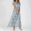 Robe Maxi Imprimé Floral Vintage pour Femme