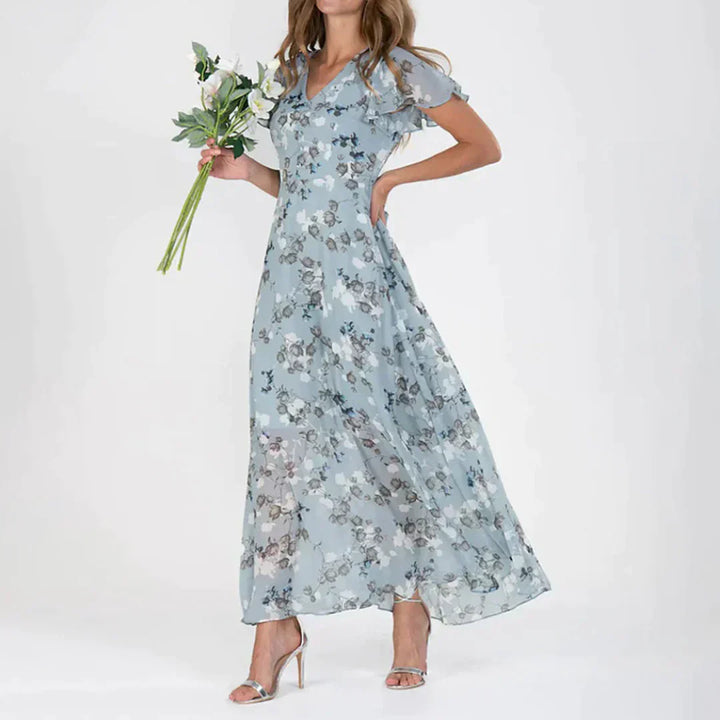 Robe Maxi Imprimé Floral Vintage pour Femme