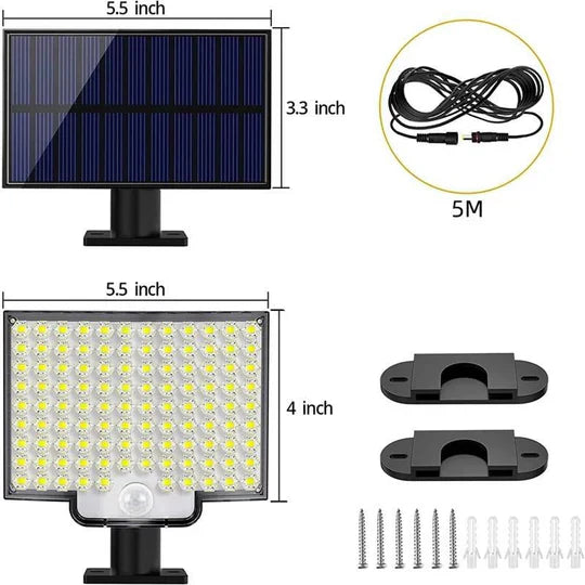 106 Lampe Solaire Extérieure avec Capteur de Mouvement
