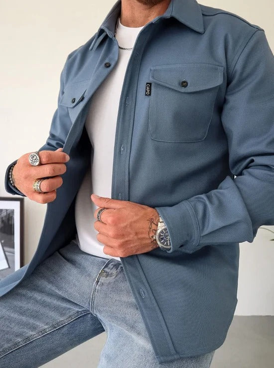 Chemise Jacket Boutonnée – Style Polyvalent pour Toute Occasion