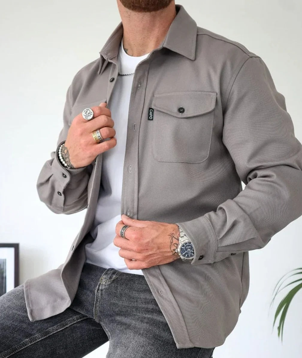 Chemise Jacket Boutonnée – Style Polyvalent pour Toute Occasion