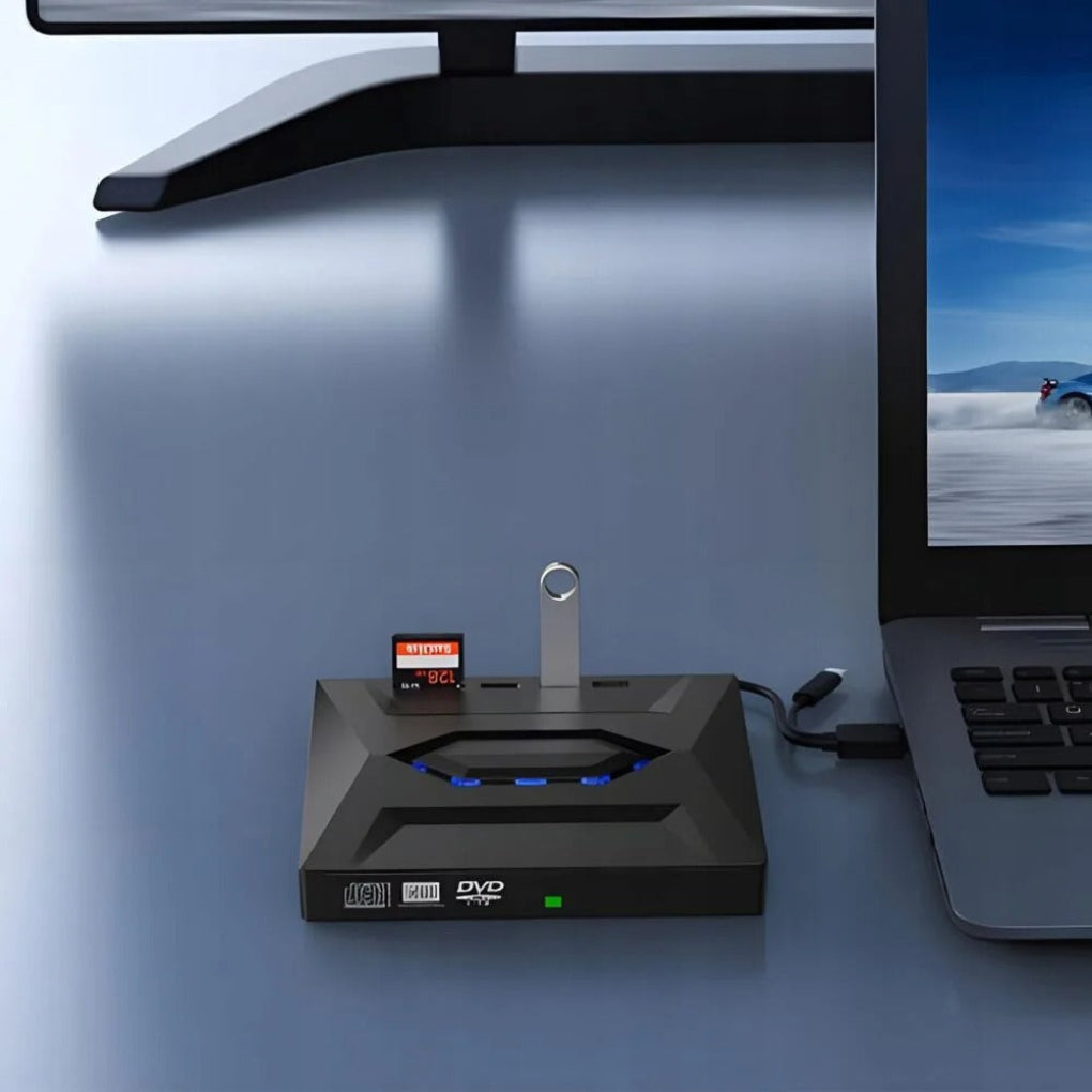 Lecteur DVD Externe 7-en-1 & Écrivain CD/DVD RW