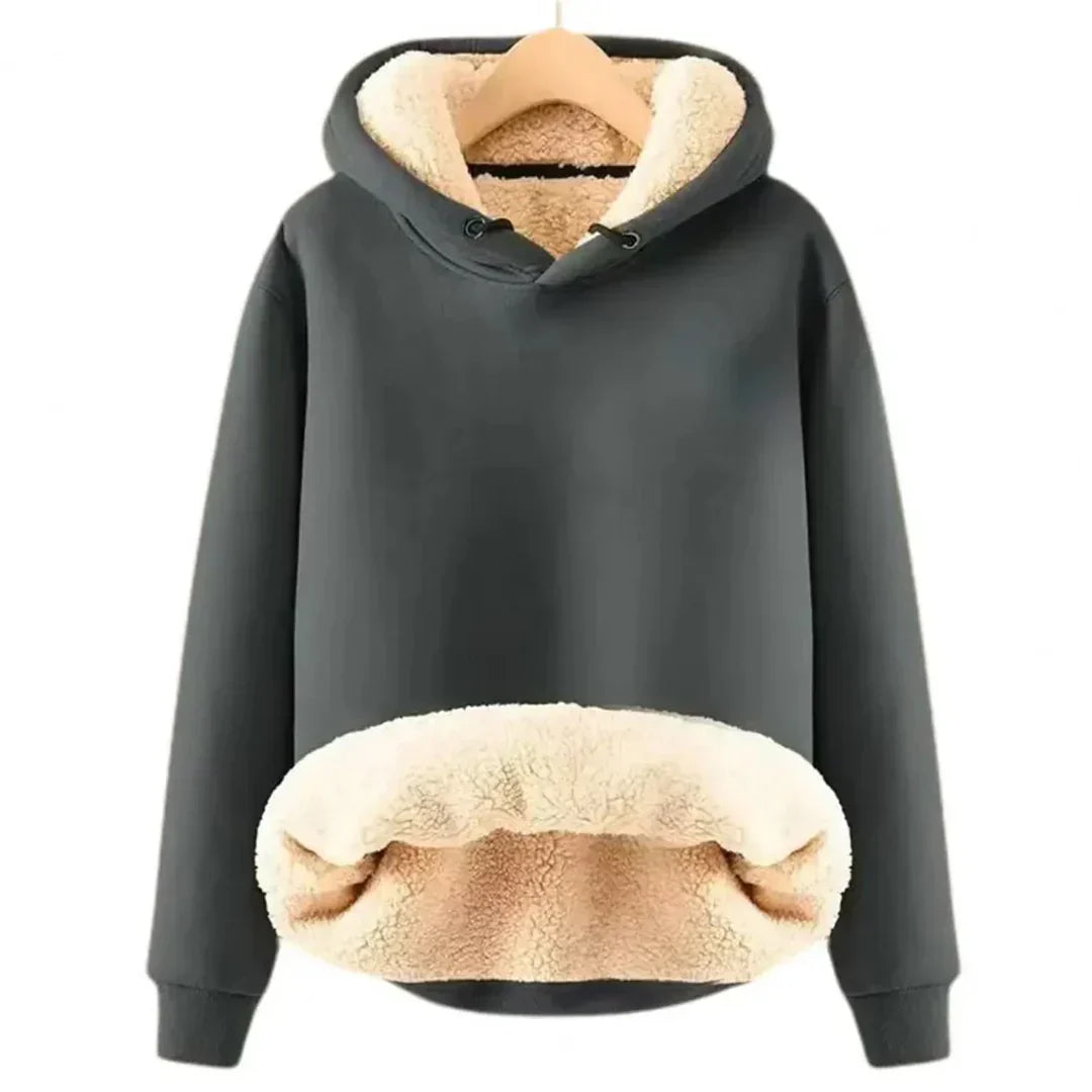 Sweat à Capuche Douillet et Chauffant Femme avec Doublure en Polaire