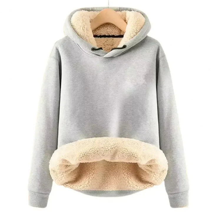 Sweat à Capuche Douillet et Chauffant Femme avec Doublure en Polaire