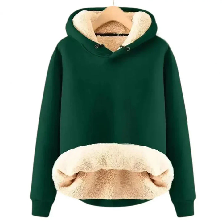 Sweat à Capuche Douillet et Chauffant Femme avec Doublure en Polaire