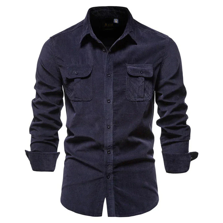Chemise en corduroy classique pour hommes