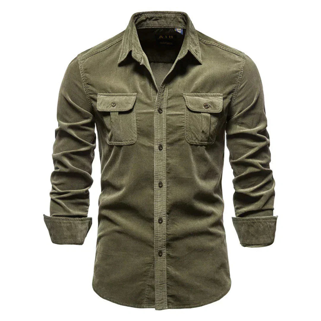 Chemise en corduroy classique pour hommes
