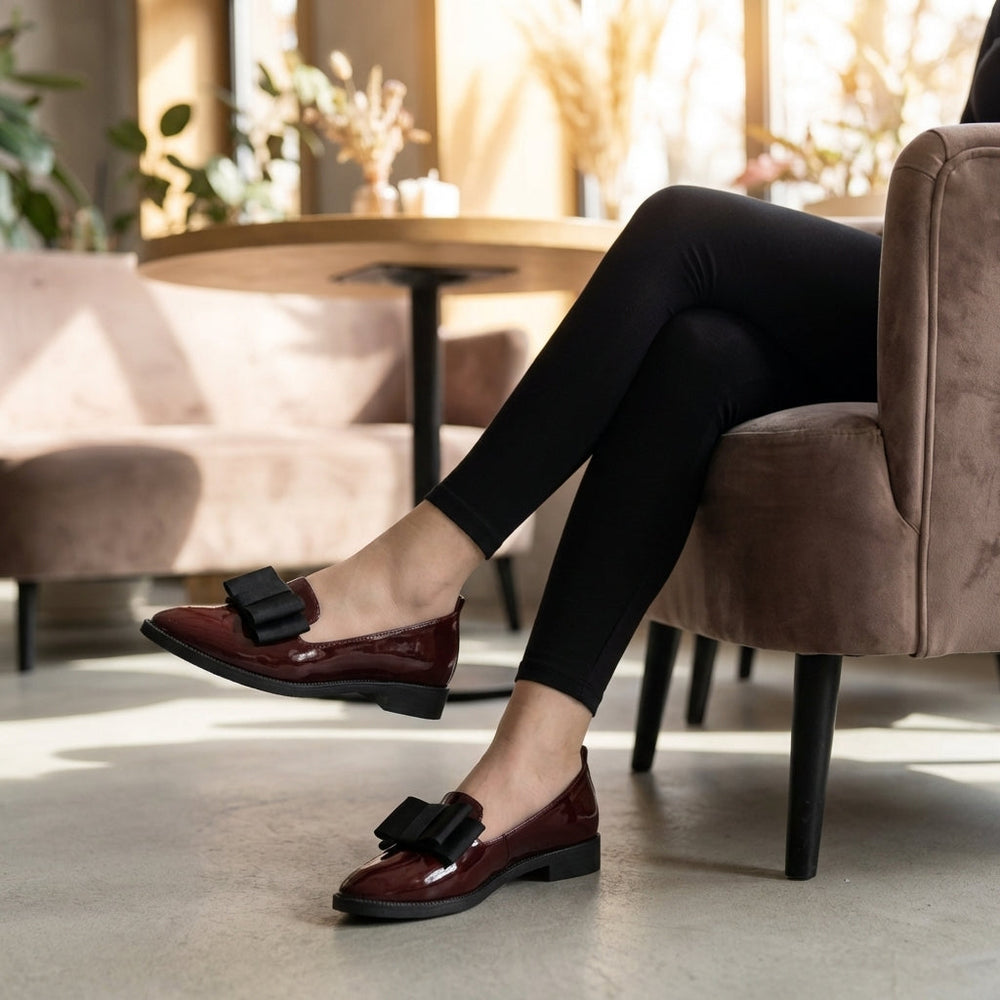 Lily | Women’s Orthopedic Pointed Toe Bow Detail Loafers
