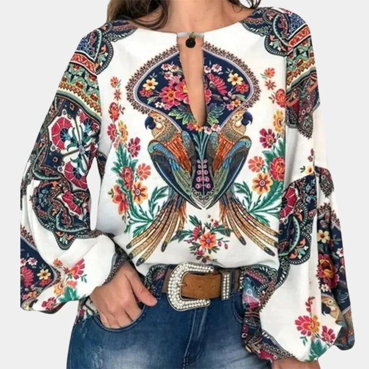 Blouse Florale Légère pour Femme – Élégance Aérée pour Jours Chauds