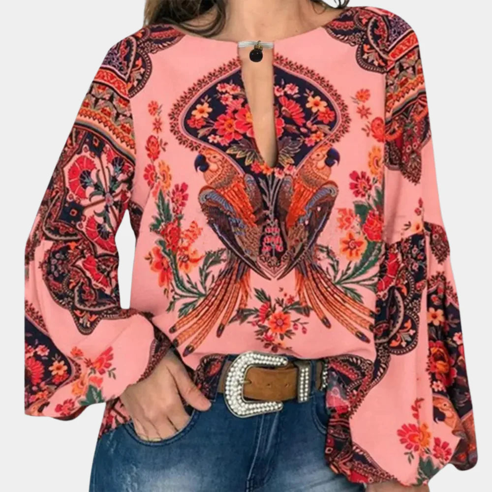 Blouse Florale Légère pour Femme – Élégance Aérée pour Jours Chauds