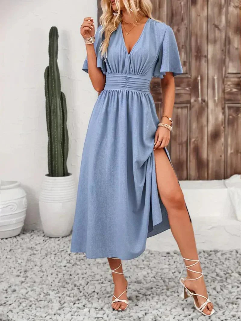 Robe Midi Bleue pour Femme