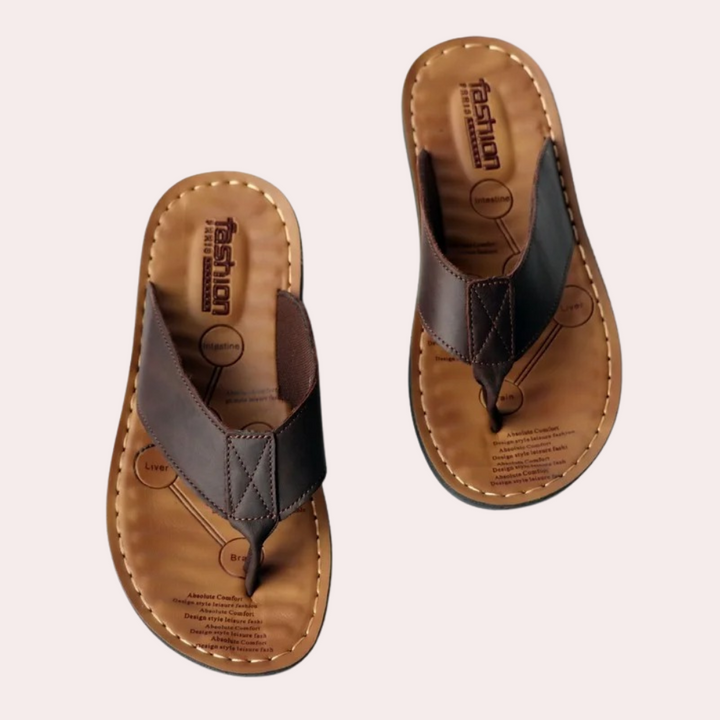 Chaussons en cuir décontractés pour hommes