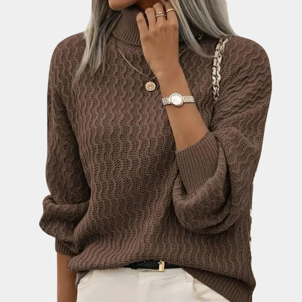 Pull Col Roulé Classique Argyle