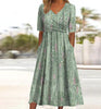 Audrey | Robe Midi A Ligne Florale Boho pour Femmes