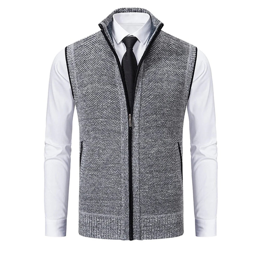 Gilet Homme Élégant — Couche Polie avec Détails Raffinés