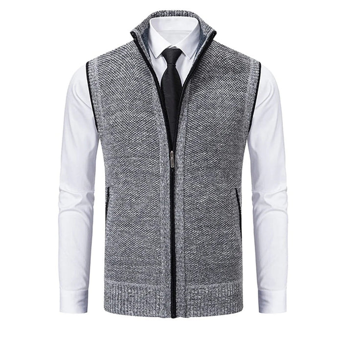 Gilet Homme Élégant — Couche Polie avec Détails Raffinés