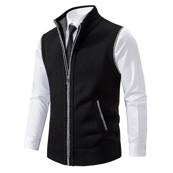 Gilet Homme Élégant — Couche Polie avec Détails Raffinés
