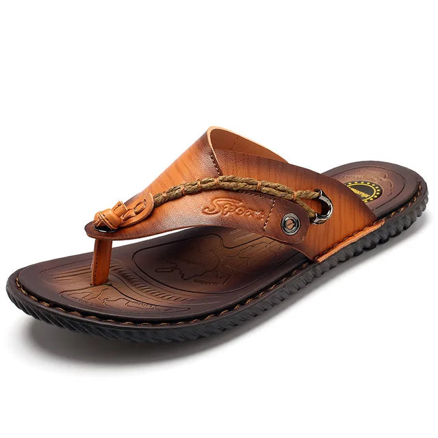 Levi Chic Claquettes en Cuir pour Hommes