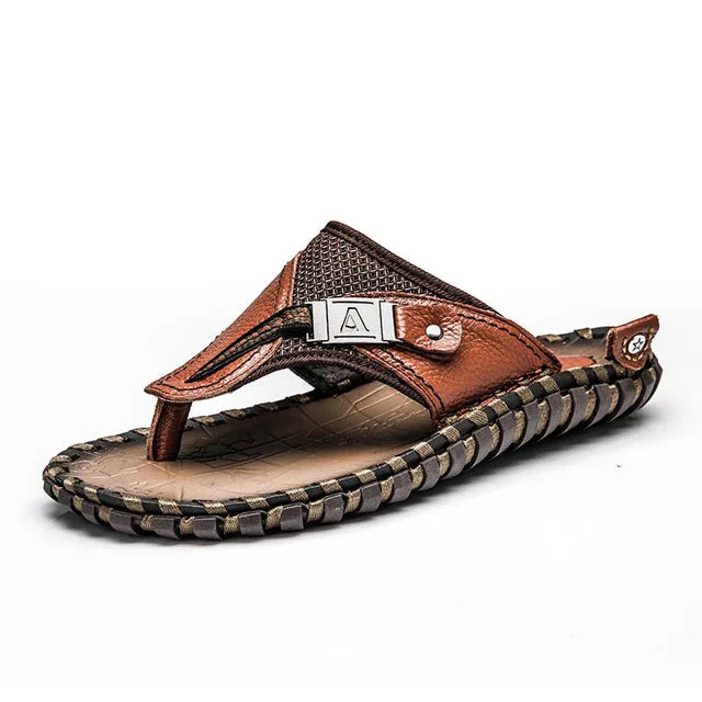Levi Chic Claquettes en Cuir pour Hommes