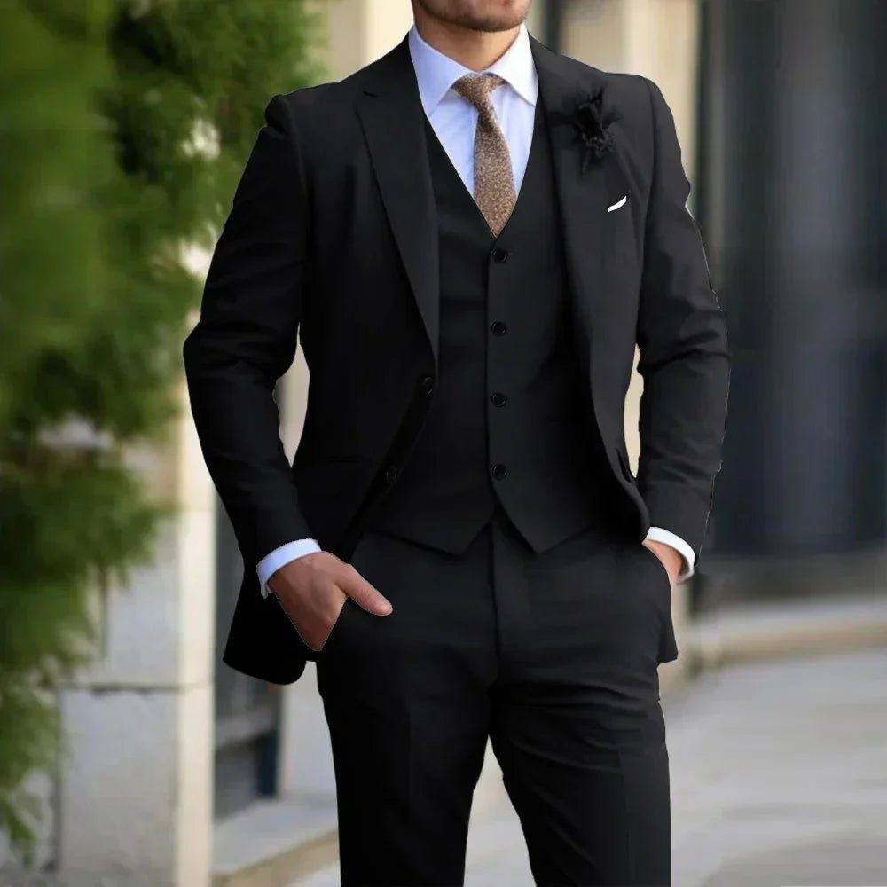 Costume 3 pièces Brecken Élegant pour Hommes – Sophistication Intemporelle pour Toutes les Occasions