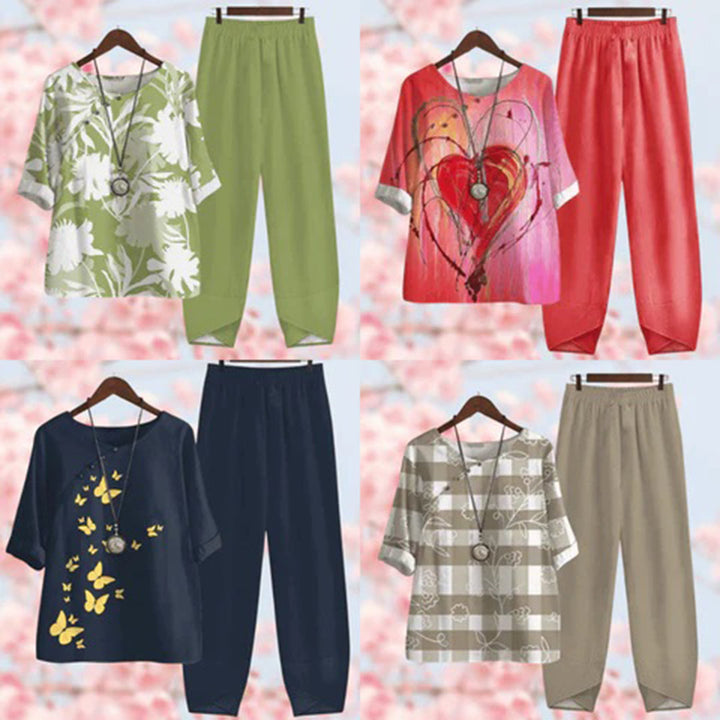 Ensemble Deux Pièces Floral Vintage