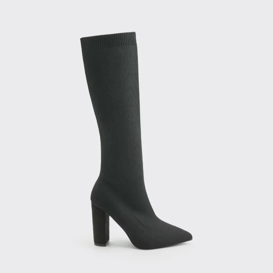 Bottes hautes en stretch pour femmes