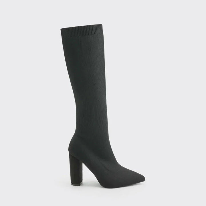 Bottes hautes en stretch pour femmes