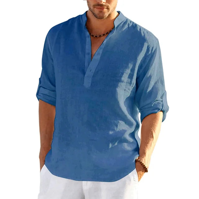 Chemise en lin d'été pour homme Sander – Sophistication légère pour les jours chauds