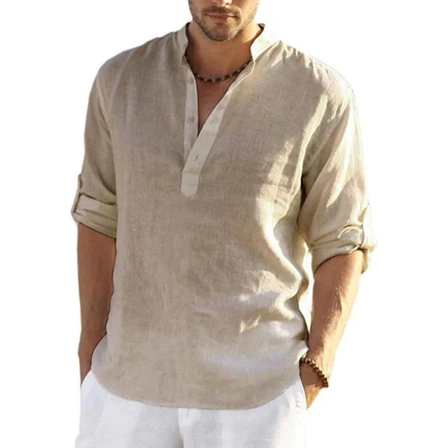 Chemise en lin d'été pour homme Sander – Sophistication légère pour les jours chauds