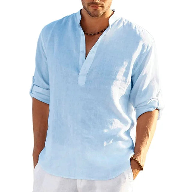 Chemise en lin d'été pour homme Sander – Sophistication légère pour les jours chauds
