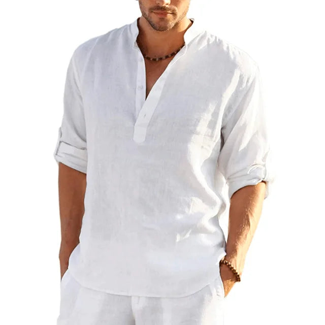 Chemise en lin d'été pour homme Sander – Sophistication légère pour les jours chauds