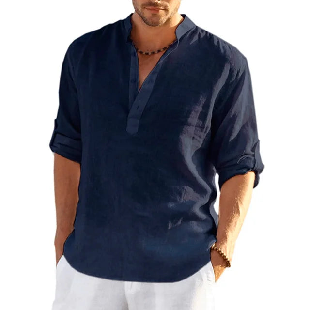 Chemise en lin d'été pour homme Sander – Sophistication légère pour les jours chauds