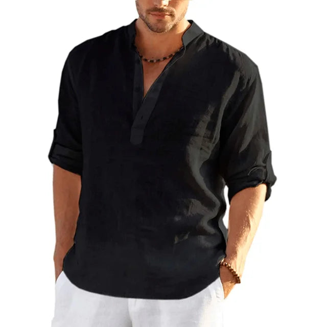 Chemise en lin d'été pour homme Sander – Sophistication légère pour les jours chauds