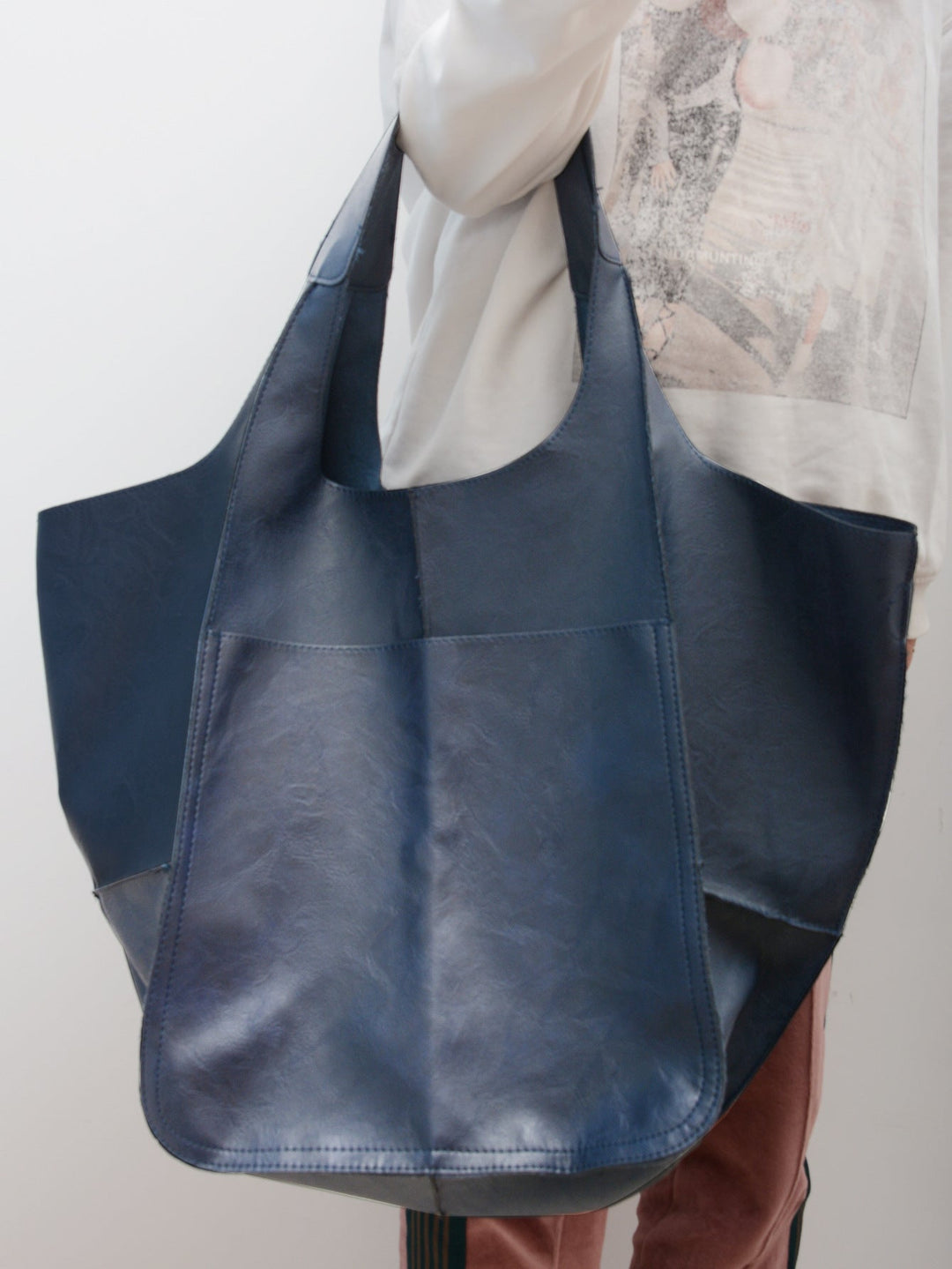 Sac à épaule en cuir vintage surdimensionné pour femmes – Style intemporel rencontre fonctionnalité quotidienne