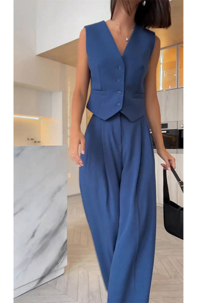 Ensemble Blazer Sans Manches Élégant pour Femmes