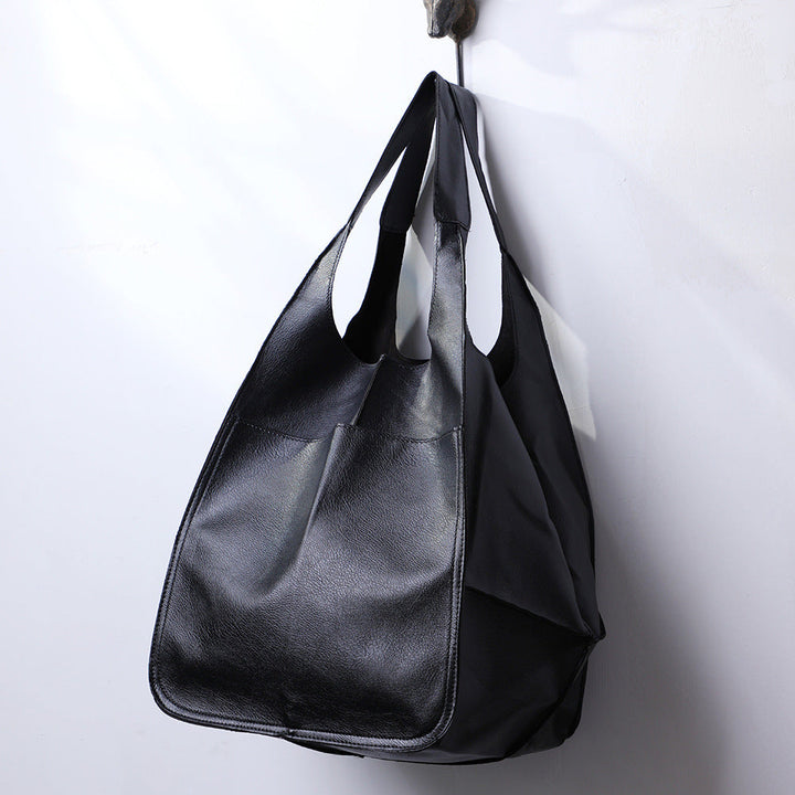 Sac à épaule en cuir vintage surdimensionné pour femmes – Style intemporel rencontre fonctionnalité quotidienne