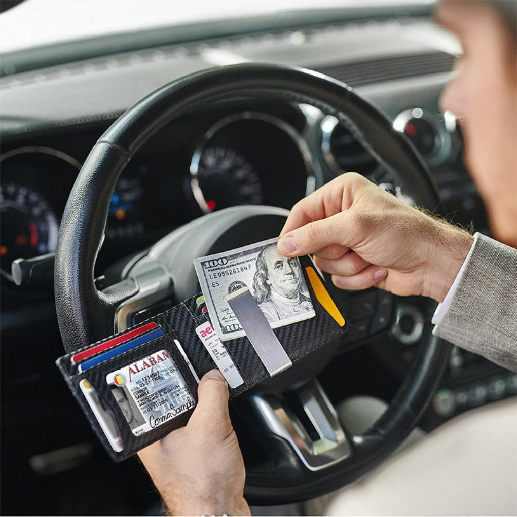 Portefeuille RFID Slim avec Clip pour Argent