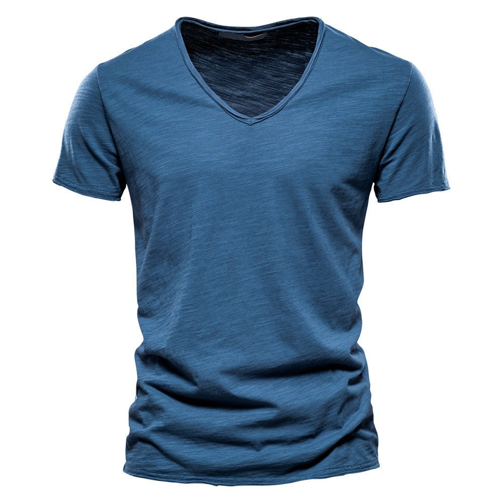 T-shirt V à col en V pour hommes
