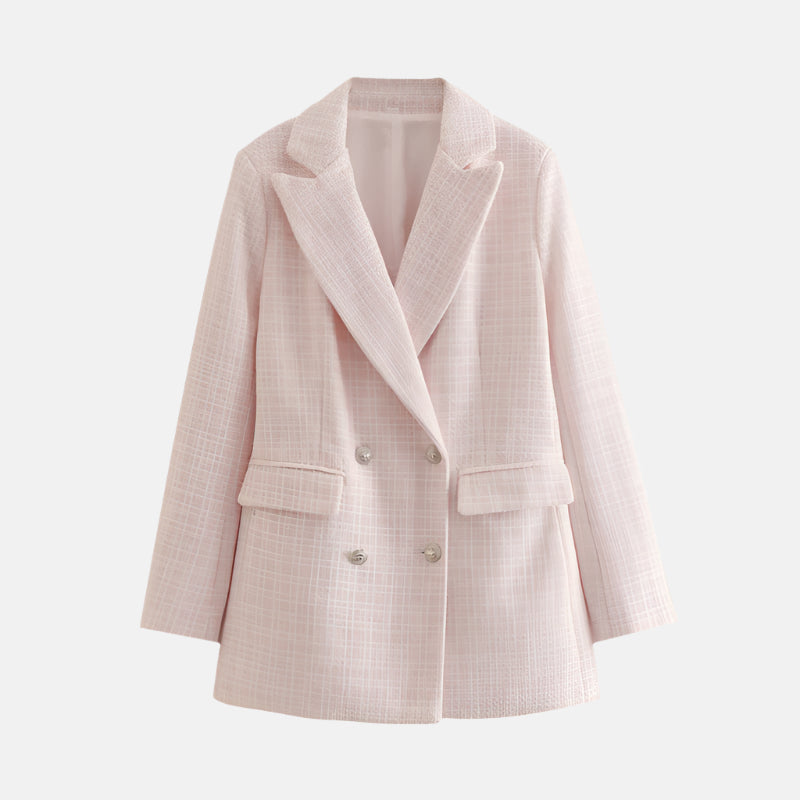 Blazer en Tweed Élégant pour Femmes Sophistication Intemporelle pour Chaque Occasion